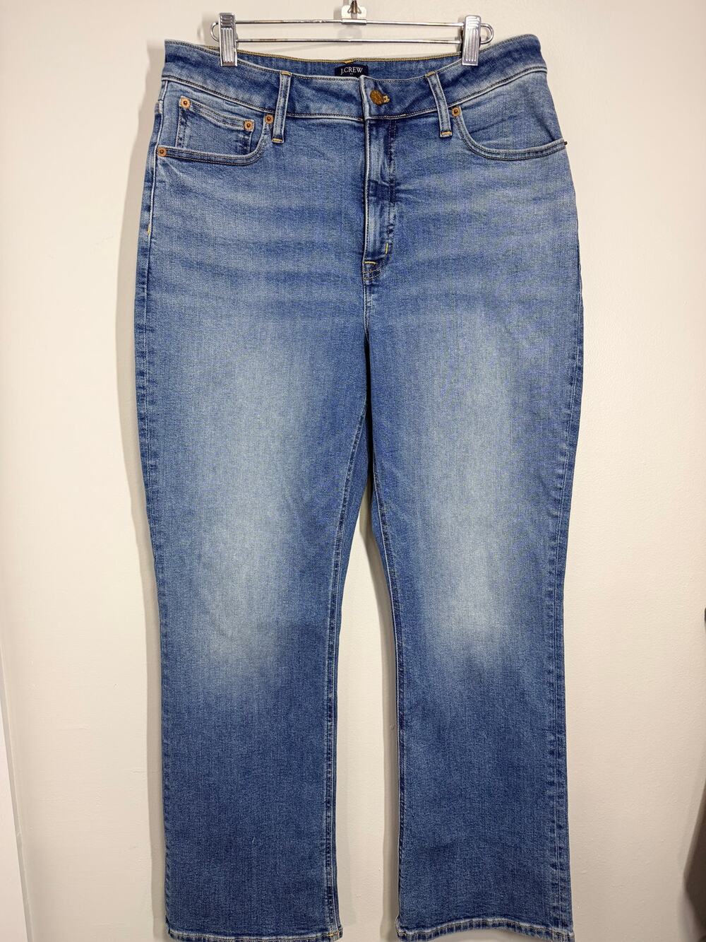 NWT J.Crew Curvy Mid-Rise Flare Crop Jeans 30 Tall